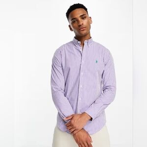 $125 Polo Ralph Lauren Mens Classic-Fit Striped Shirt